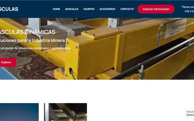 Landing page de Ingal Básculas